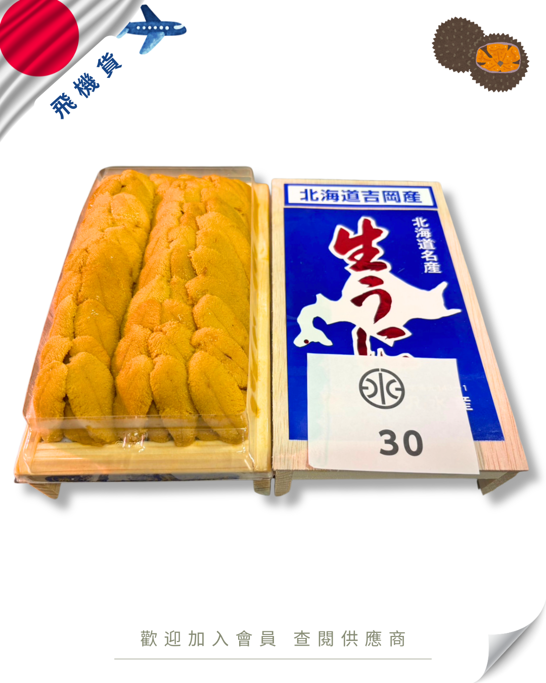 E101 - 日本 東沢水産 白海膽 300g  (拍賣級-帶番號)
