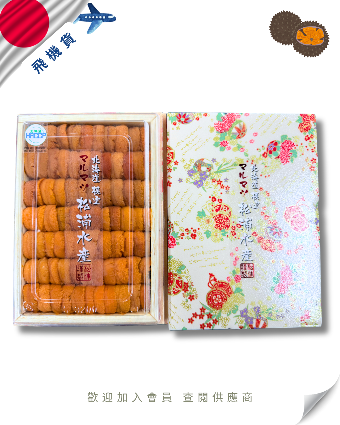 E101 - 日本 松浦水產 馬糞海膽 250g (花箱)