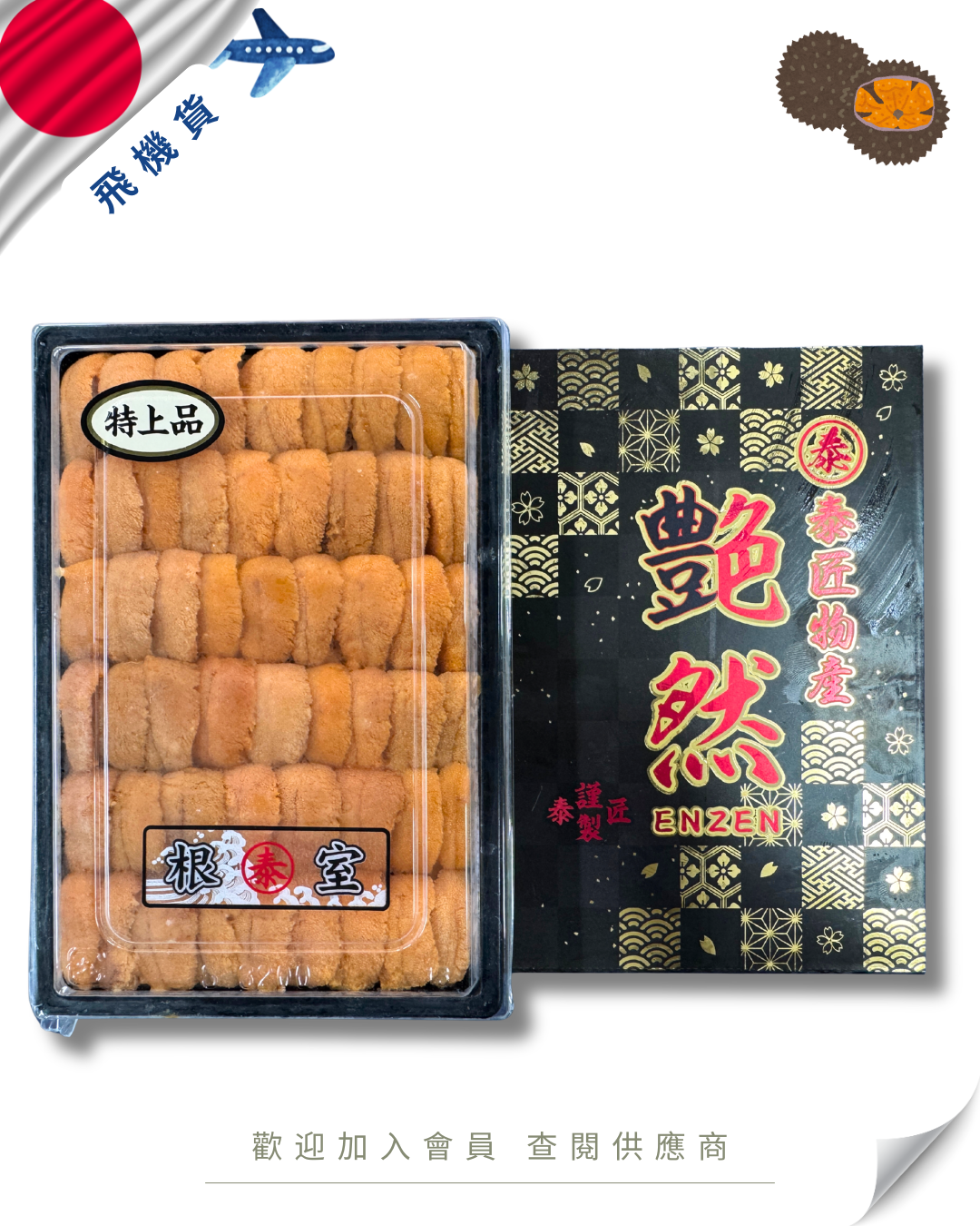 E101 - 日本 泰匠物產 艶然 馬糞海膽 250g (花箱)
