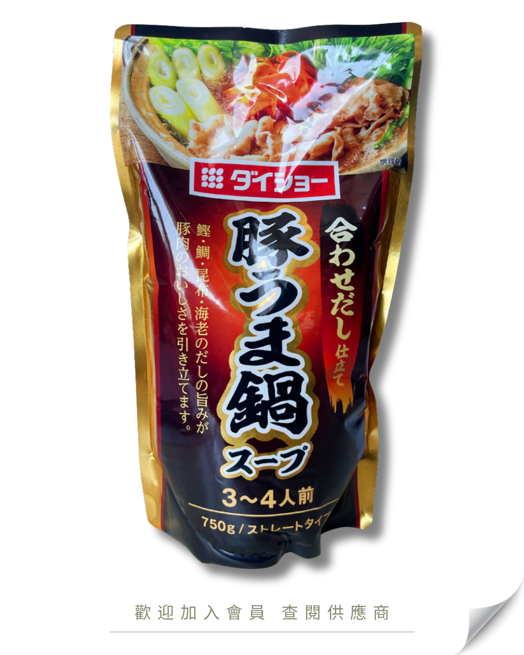 T101 - 日本 DAISHO 海鮮風味豚肉鍋湯底 750g