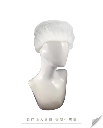 P102 - Prozone 一次性無紡布條形帽 白色 (風琴) 100個 /包