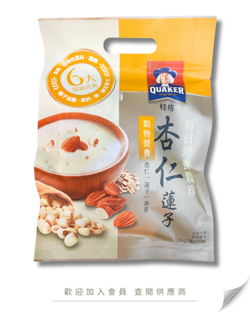 H101 - 台灣 桂格 每日營養穀珍 (杏仁蓮子味) 26g x 10包